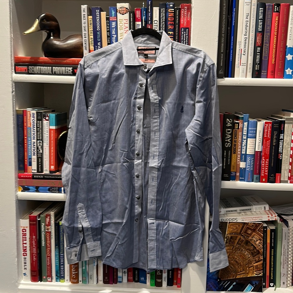 Thomas pink - blue button down - casual fit - size medium M